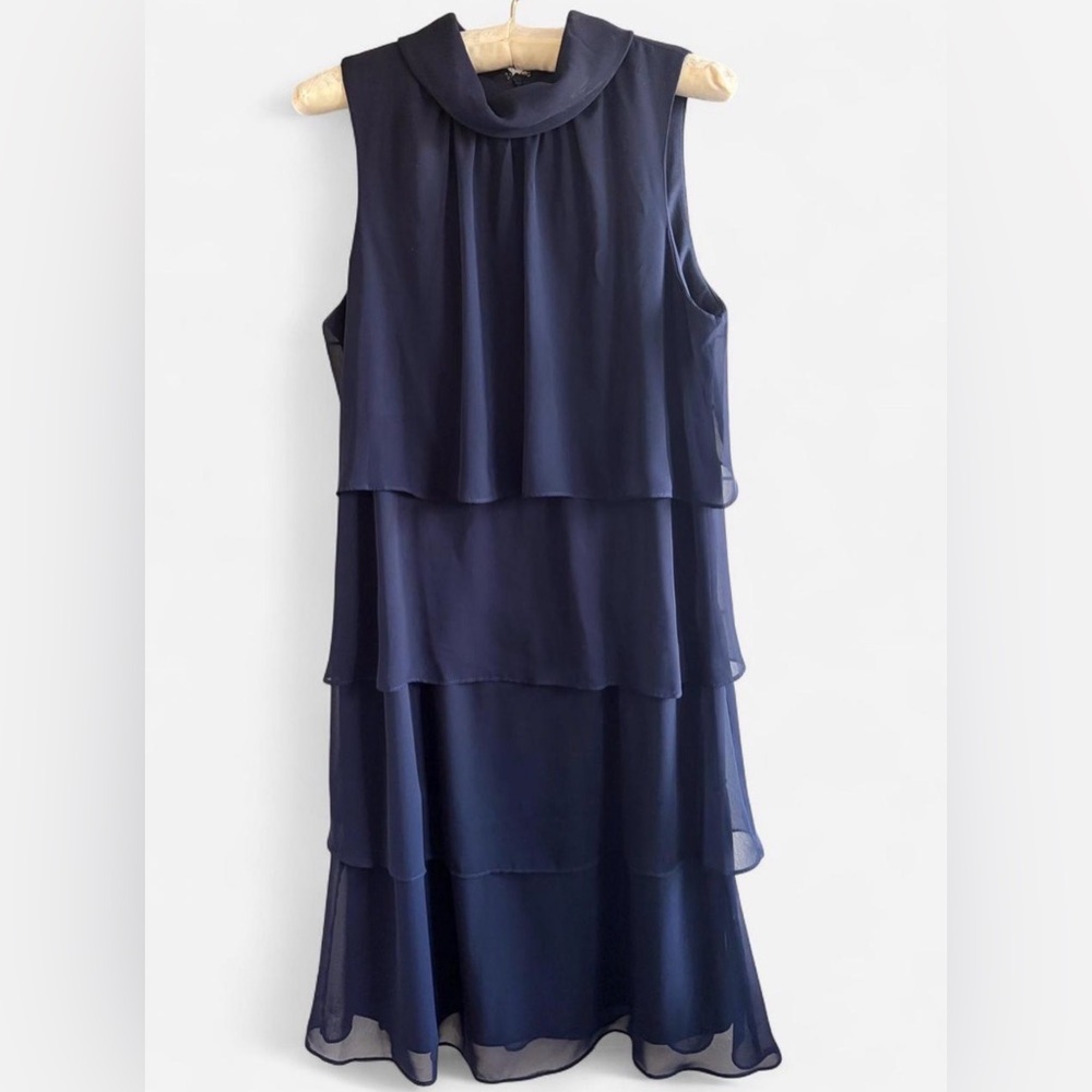 Jessica Howard Navy Layered Dress